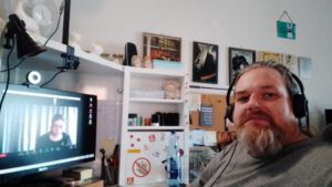 Der Mausebär in seinem virtuellem Büro